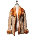 FIRST AVENUE SHEEPSKIN COAT RED FOX FUR COLLAR SIZE M FROM JAPAN - 1
