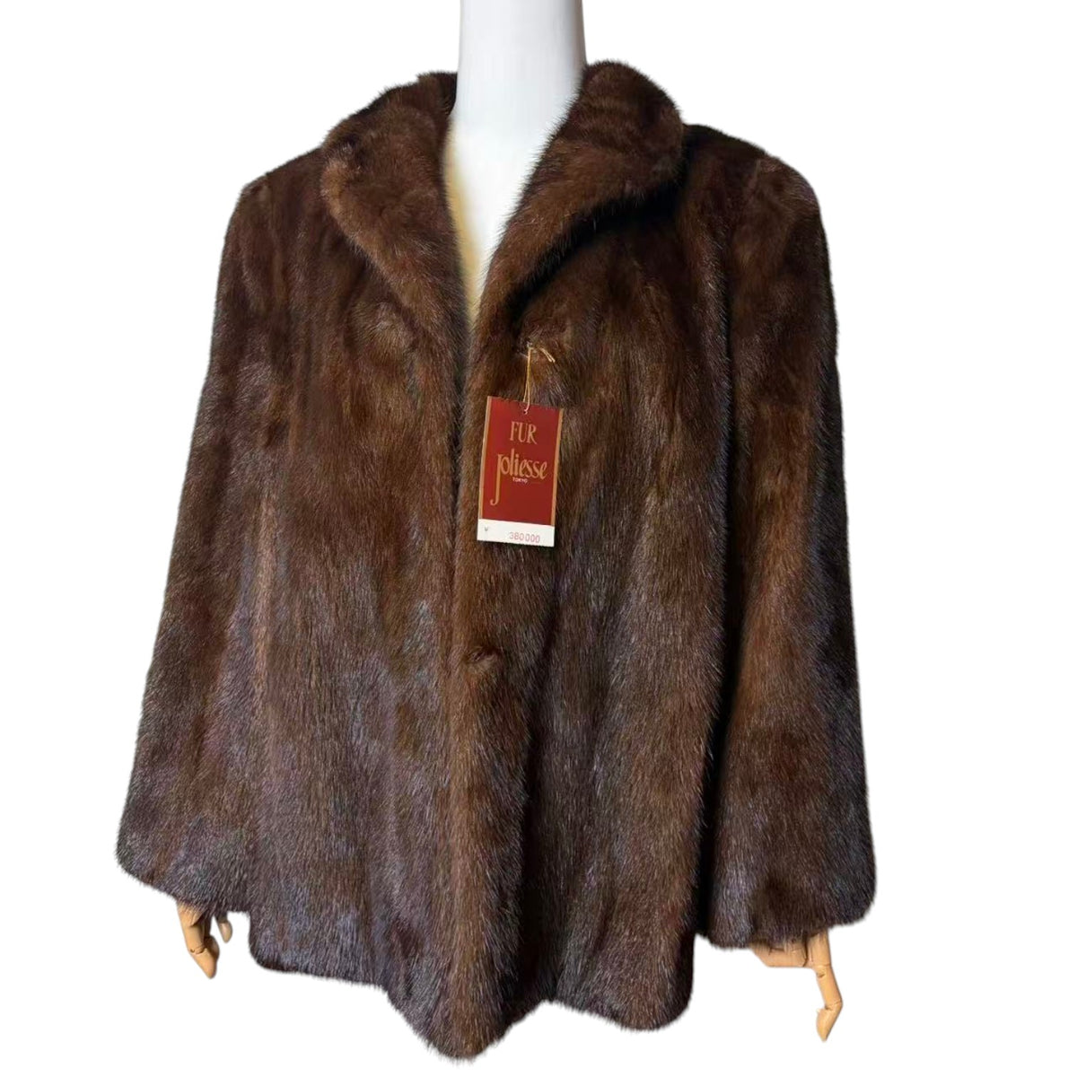 SAGA MINK GOLD LABEL REAL FUR SHORT COAT JACKET HONEY BROWN MINT W/ TAGS