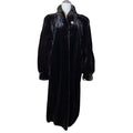 SAGA MINK BLACK REAL MINK FUR EXTRA LONG COAT JACKET 120CM MAXI OVERCOAT