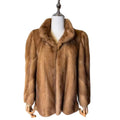 EMBA REAL PASTEL MINK FUR SHORT COAT JACKET SPIRAL SLEEVE SIZE 11 M USA