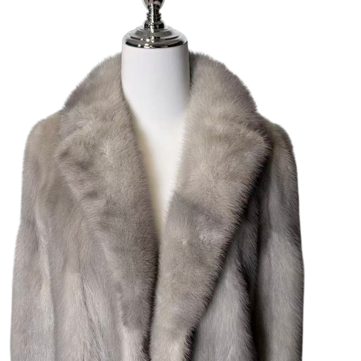 SAPPHIRE MINK REAL FUR COAT JACKET GREY SIZE M FROM JAPAN