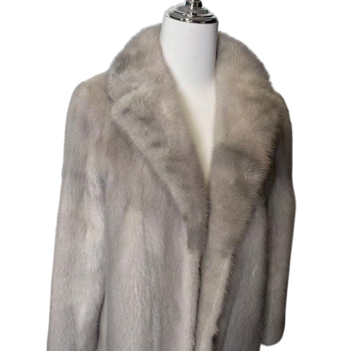SAPPHIRE MINK REAL FUR COAT JACKET GREY SIZE M FROM JAPAN