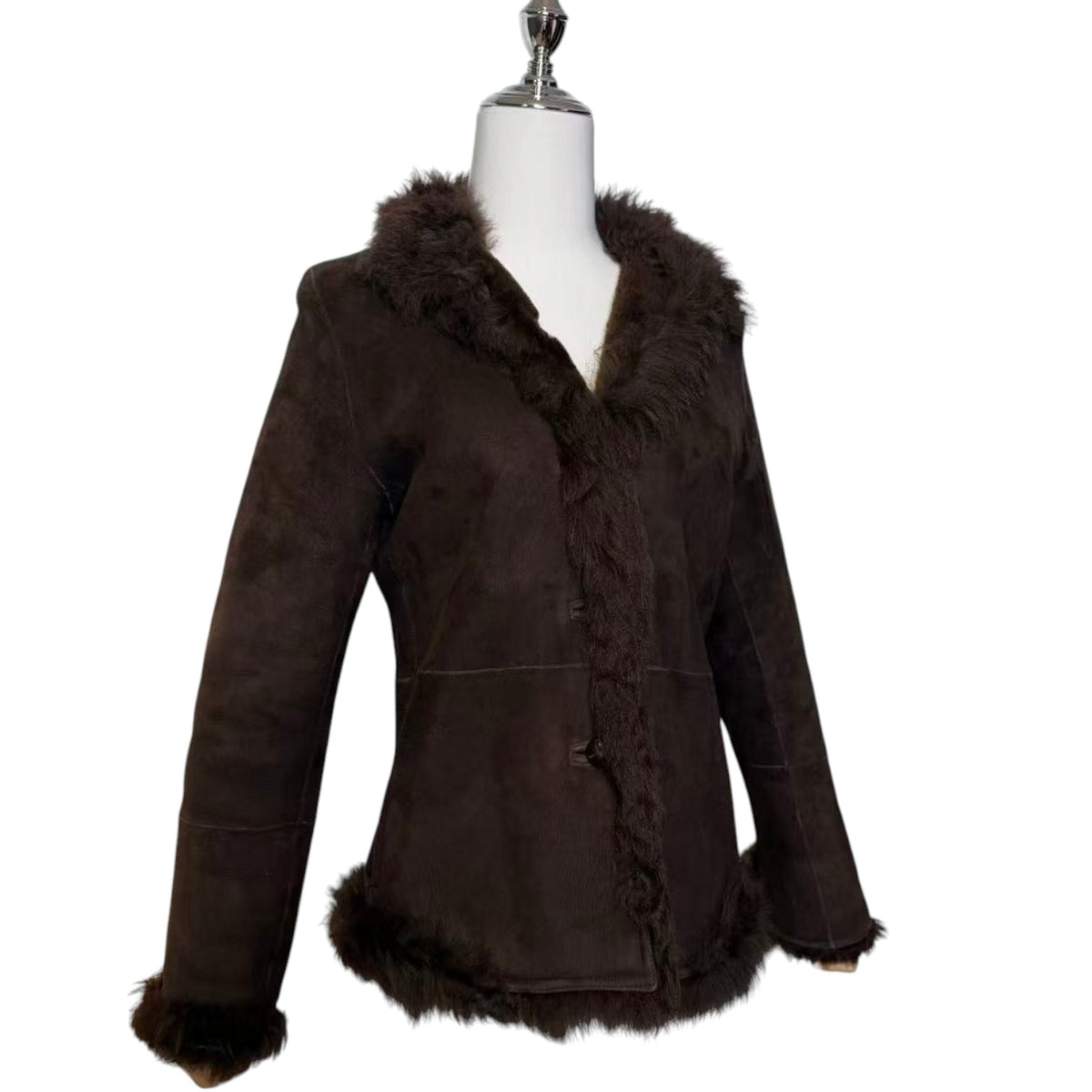 FRAMEWORK BROWN SHEARLING MOUTON FUR SHEEPSKIN LEATHER COAT JACKET FROM JAPAN image 2