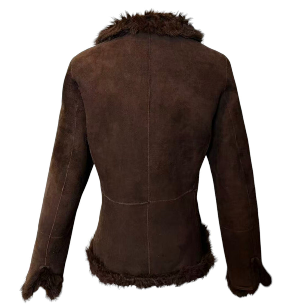 FRAMEWORK BROWN SHEARLING MOUTON FUR SHEEPSKIN LEATHER COAT JACKET FROM JAPAN image 5