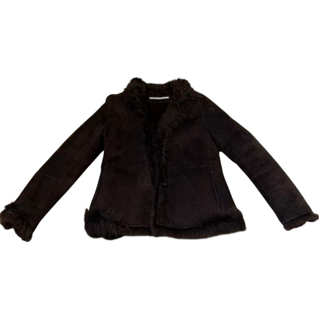 FRAMEWORK BROWN SHEARLING MOUTON FUR SHEEPSKIN LEATHER COAT JACKET FROM JAPAN image 6