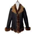 MIA COMA SHEARLING MOUTON FUR LEATHER JACKET COAT BLACK SIZE L JAPAN image 3