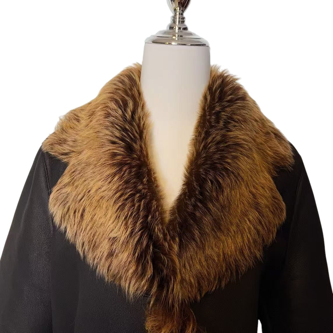 MIA COMA SHEARLING MOUTON FUR LEATHER JACKET COAT BLACK SIZE L JAPAN image 4