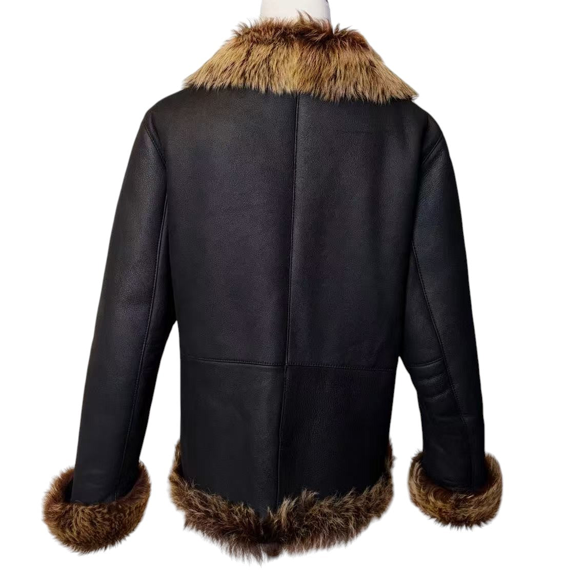 MIA COMA SHEARLING MOUTON FUR LEATHER JACKET COAT BLACK SIZE L JAPAN image 5