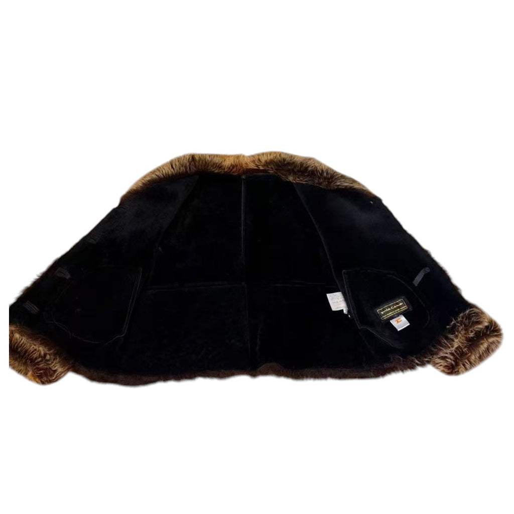 MIA COMA SHEARLING MOUTON FUR LEATHER JACKET COAT BLACK SIZE L JAPAN image 7