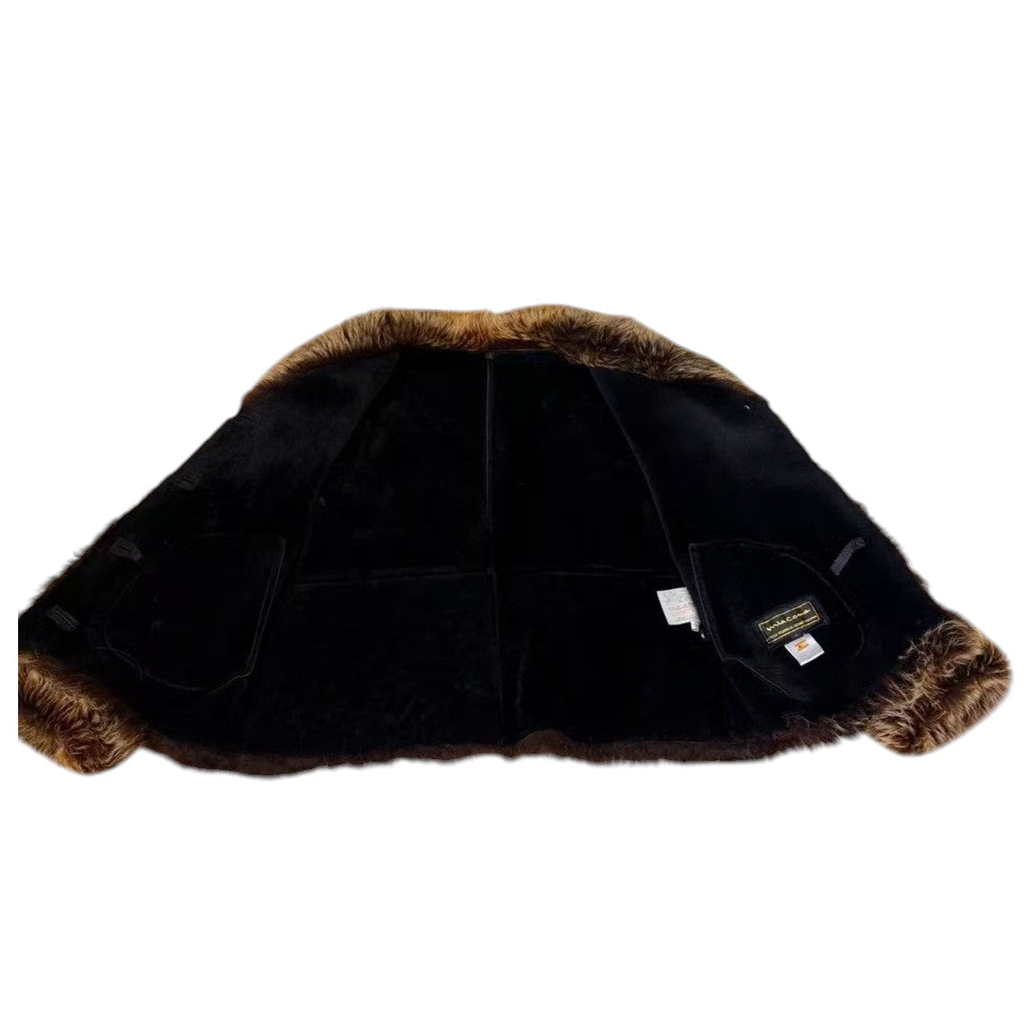 MIA COMA SHEARLING MOUTON FUR LEATHER JACKET COAT BLACK SIZE L JAPAN image 7