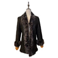 LORITTI TOSCANA SHEARLING SHEEPSKIN FUR COAT JACKET BLACK SIZE M FROM JAPAN