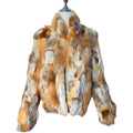 CECIL MCBEE RED FOX RABBIT REAL FUR JACKET MULTI SIZE 7 S FROM JAPAN