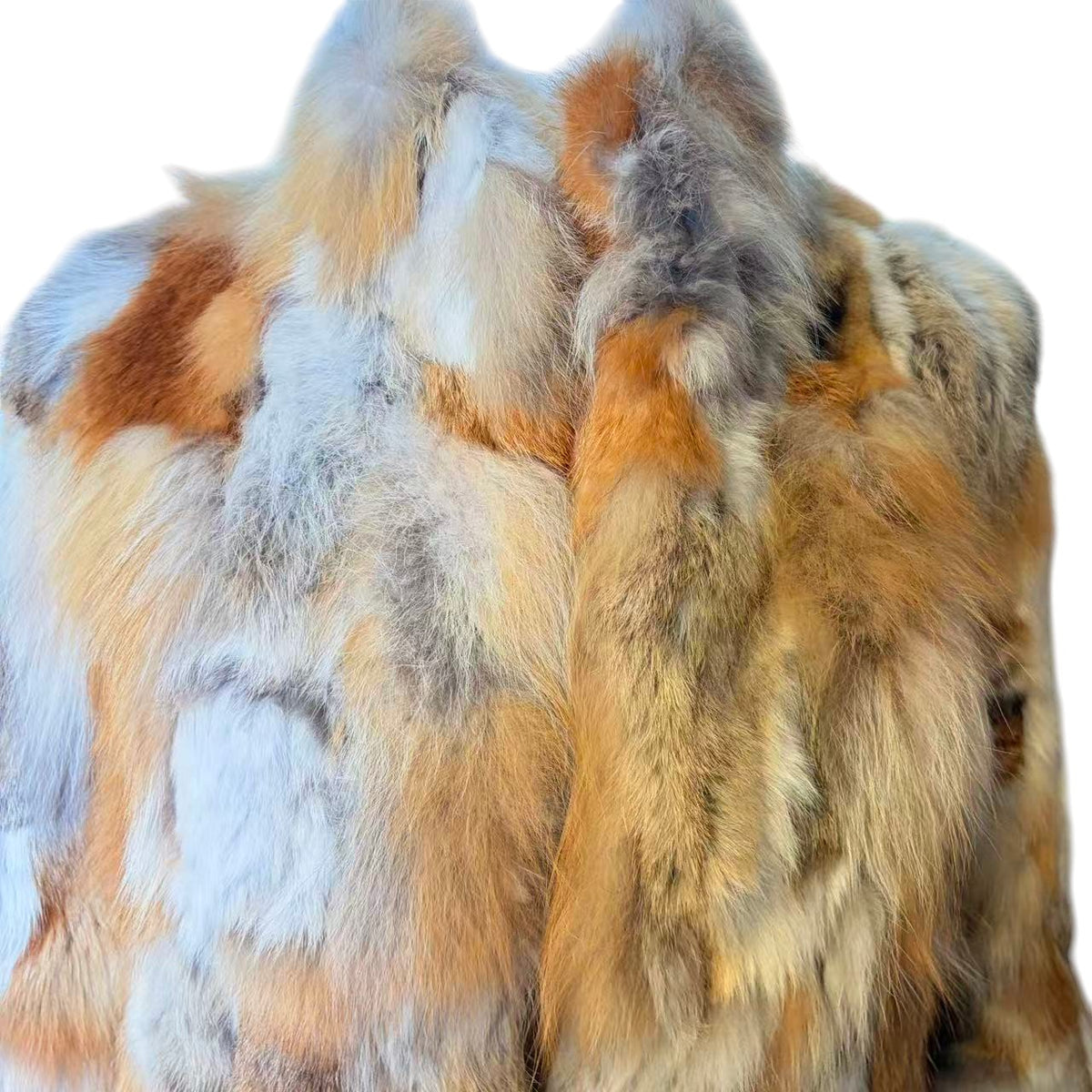 CECIL MCBEE RED FOX RABBIT REAL FUR JACKET MULTI SIZE 7 S FROM JAPAN