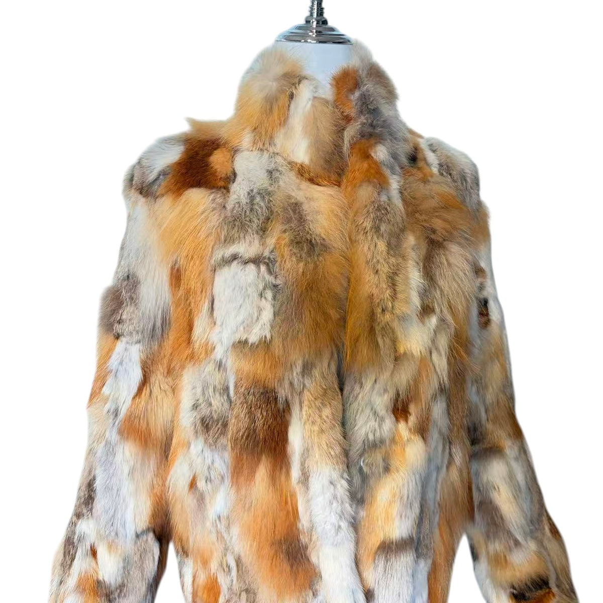 CECIL MCBEE RED FOX RABBIT REAL FUR JACKET MULTI SIZE 7 S FROM JAPAN