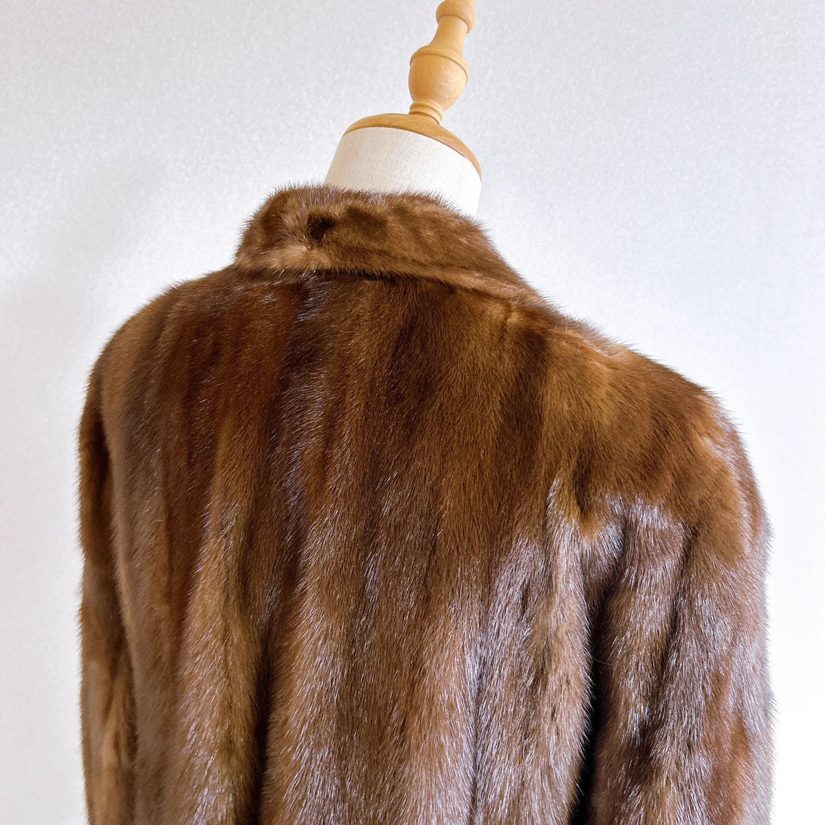 26-014 REAL MINK FUR COAT BROWN SIZE L DAIFUR VISON NISHIMOTO FROM JAPAN