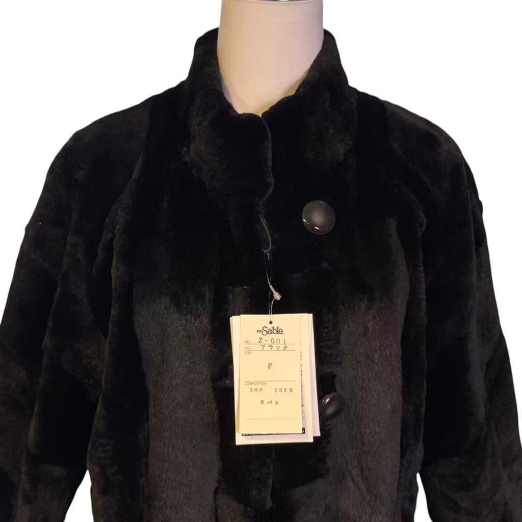 26-016 Rare Vintage Sheepskin Real Fur Coat Women's Jacket Size L Japan