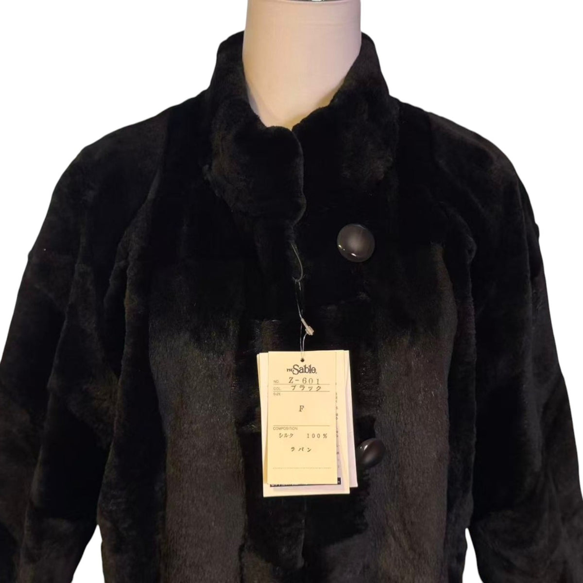 26-016 Rare Vintage Sheepskin Real Fur Coat Women's Jacket Size L Japan