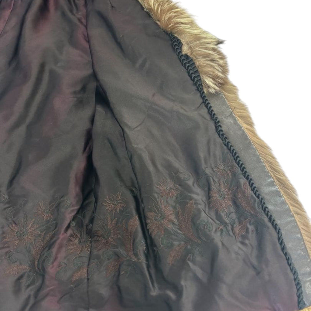 EMBA SILVER FOX REAL FUR COAT JACKET VOLUMINOUS THICK WARM FROM JAPAN
