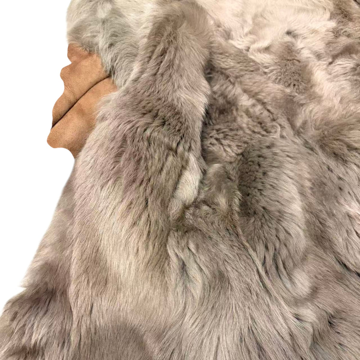 VINTAGE SHEEPSKIN REAL FUR MID LENGTH COAT JACKET BROWN WARM FROM JAPAN SIZE M - image 7