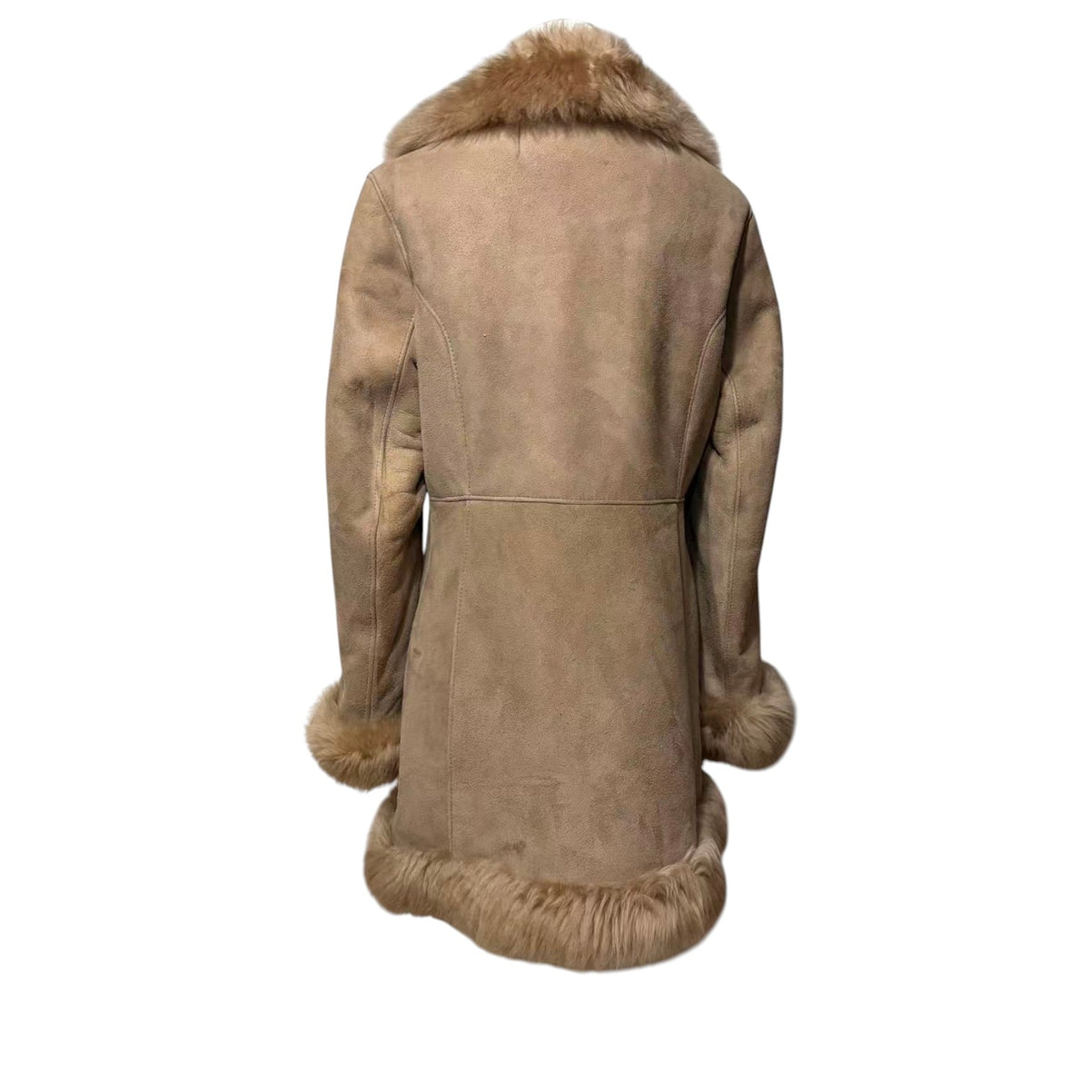 SNOWHOUSE REAL SHEEPSKIN SHEARLING FUR COAT JACKET MID-LENGTH BEIGE M JAPAN - image 7