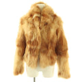 DEAR PRINCESS REAL RACCOON FUR COAT JACKET FULLY LINED BEIGE FROM JAPAN
