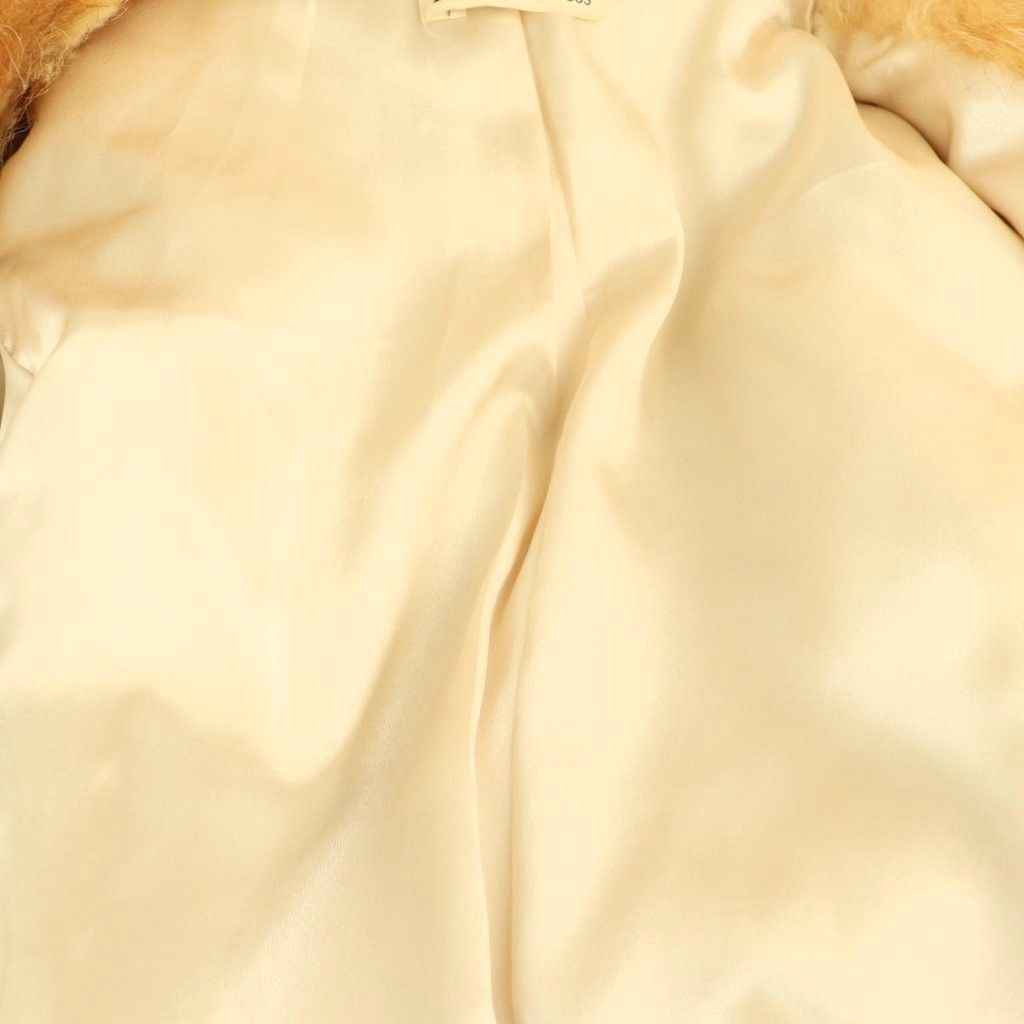 DEAR PRINCESS REAL RACCOON FUR COAT JACKET FULLY LINED BEIGE FROM JAPAN