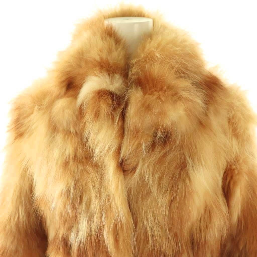 DEAR PRINCESS REAL RACCOON FUR COAT JACKET FULLY LINED BEIGE FROM JAPAN