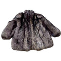 SAGA FOX SILVER FOX REAL FUR COAT JACKET VOLUMINOUS SIZE XL FROM JAPAN