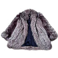 SAGA FOX SILVER FOX REAL FUR COAT JACKET VOLUMINOUS SIZE L FROM JAPAN
