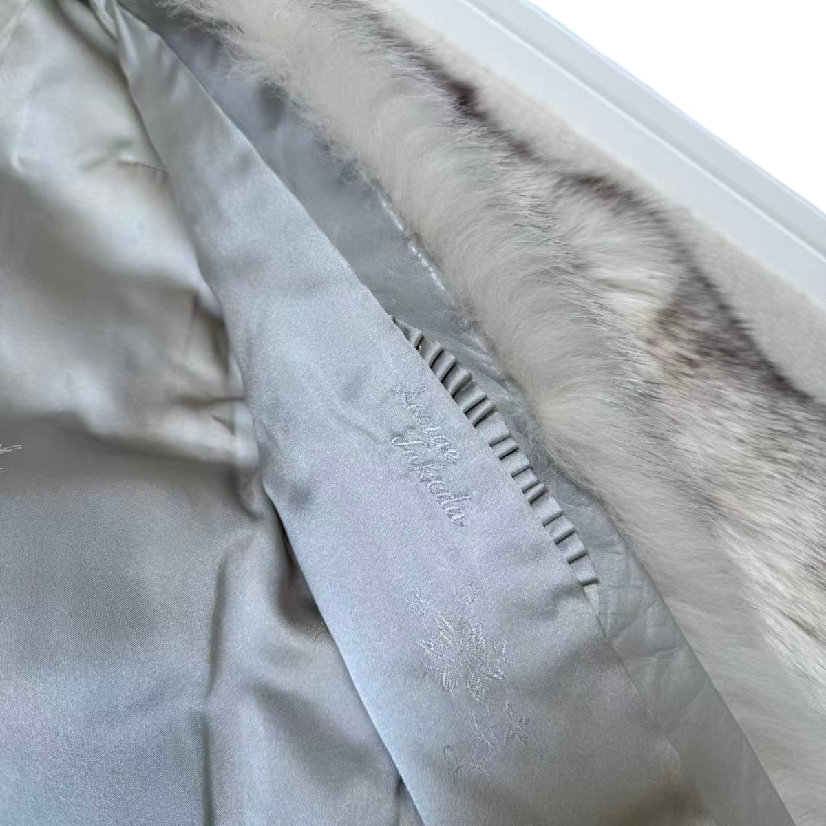 EMBA FOX REAL FUR COAT JACKET ELEGANT WARM SIZE M FINLAND