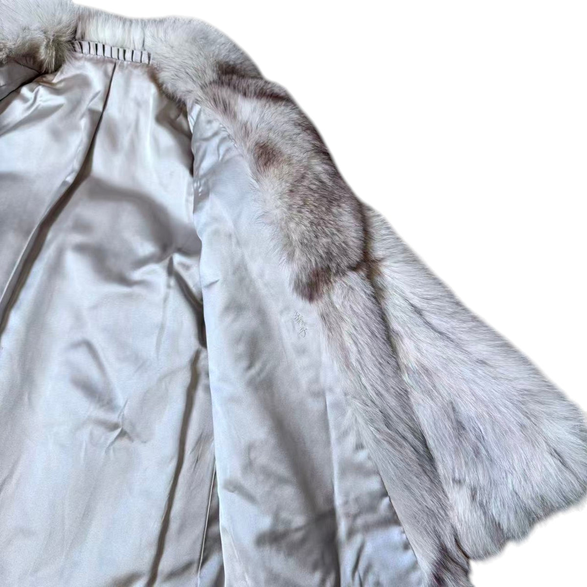 FOX REAL FUR COAT JACKET ELEGANT WARM SIZE M FROM JAPAN