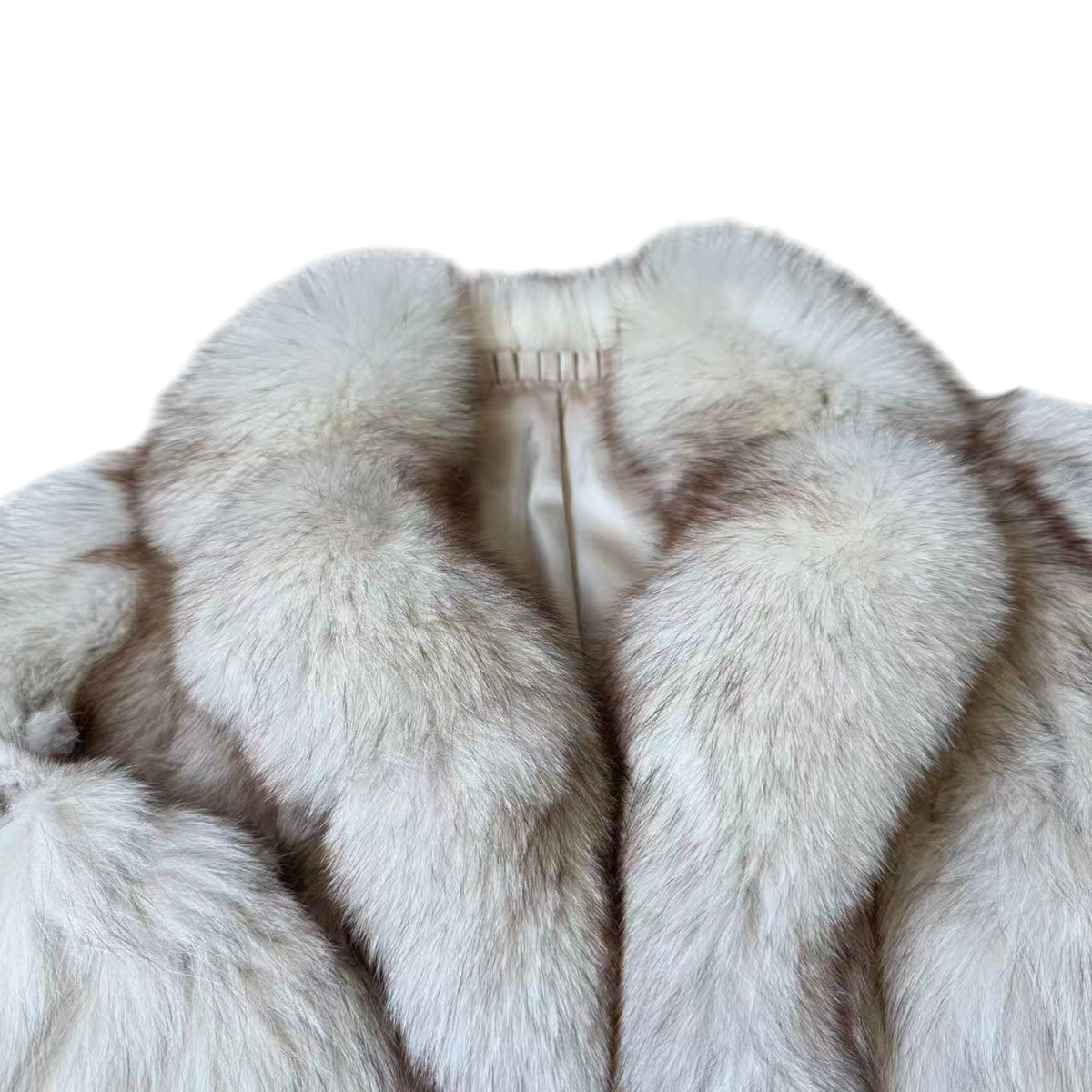 FOX REAL FUR COAT JACKET ELEGANT WARM SIZE M FROM JAPAN
