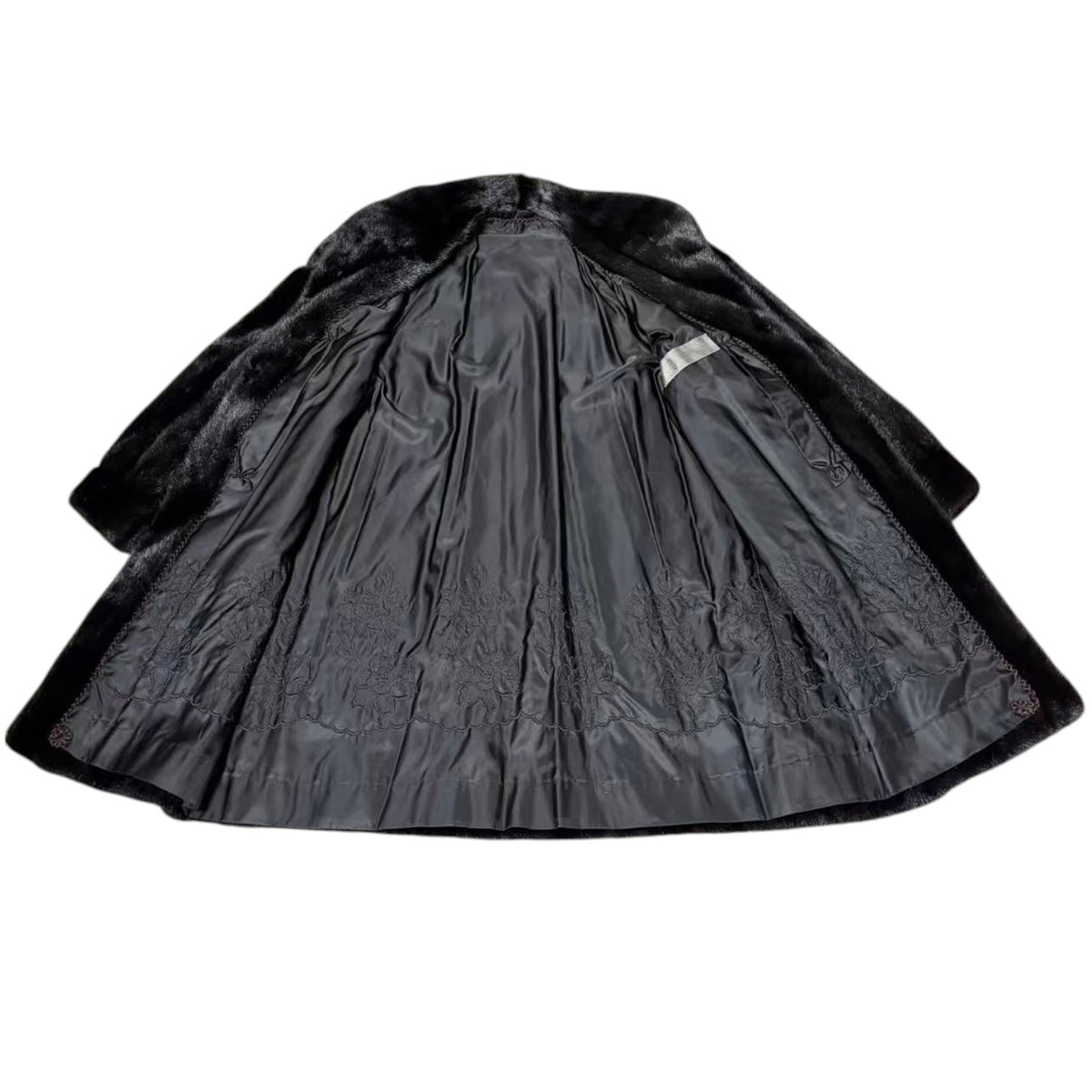 SAGA MINK ROYAL REAL FUR COAT JACKET LONG BLACK WITH TAGS FROM JAPAN