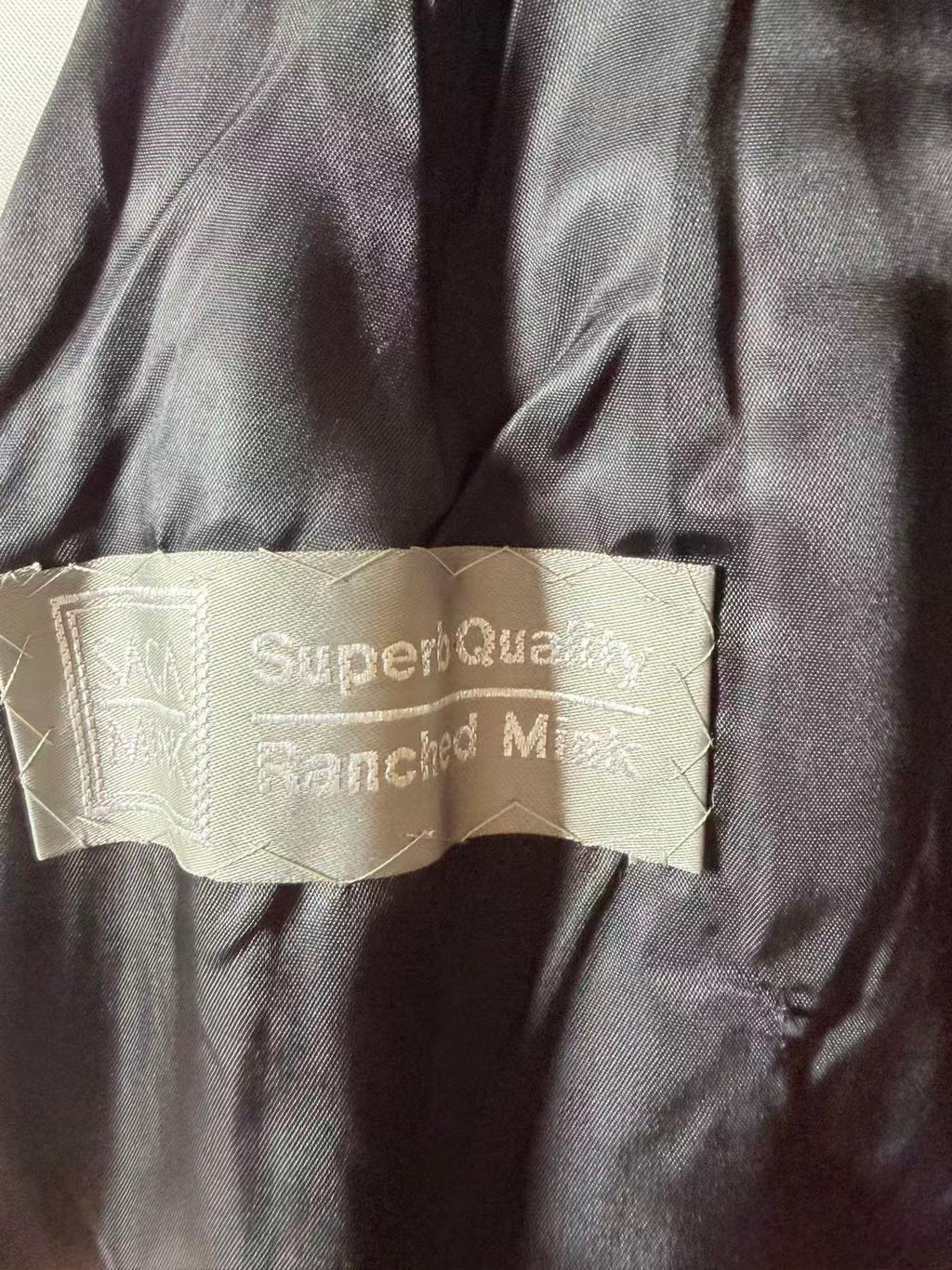 SAGA MINK SUPERB QUALITY MINK FUR COAT MID-LENGTH BLACK FROM JAPAN