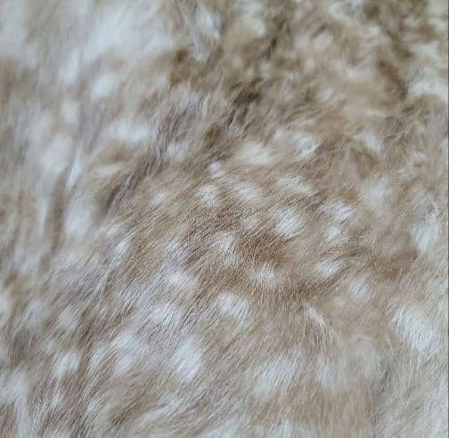 26-266 REAL FOX FUR SHEEPSKIN FAWN PRINT COAT JACKET CAMEL BEIGE SIZE S JAPAN