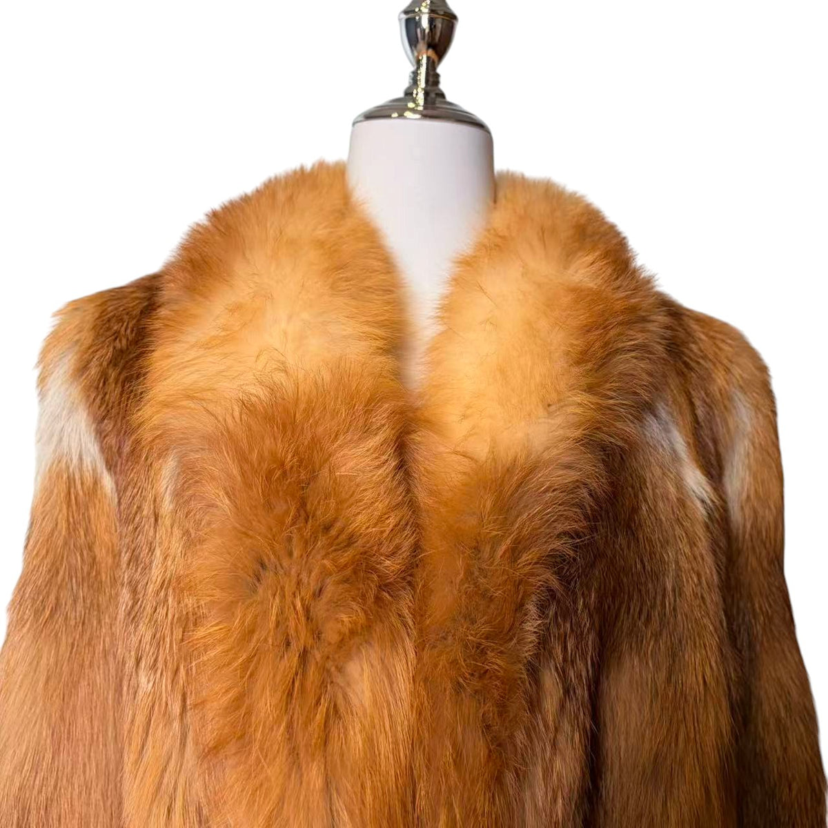 ROTINY RED FOX FUR COAT GRADATION LUXURIOUS VINTAGE SIZE M JAPAN - 26-299 image 5
