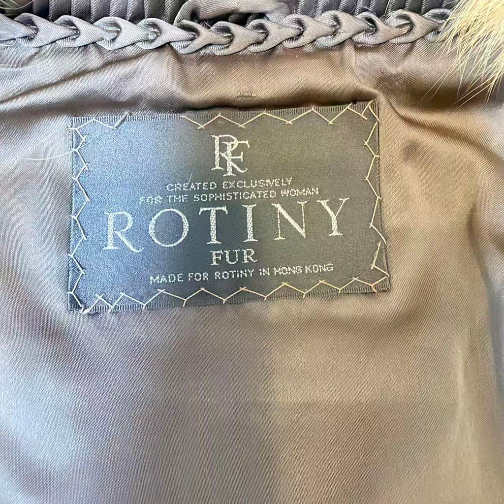 ROTINY RED FOX FUR COAT GRADATION LUXURIOUS VINTAGE SIZE M JAPAN - 26-299 image 11