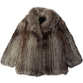 IEMURA SILVER BLU SILVER FOX REAL FUR COAT VOLUMINOUS SIZE L JAPAN - 26-306 image 2