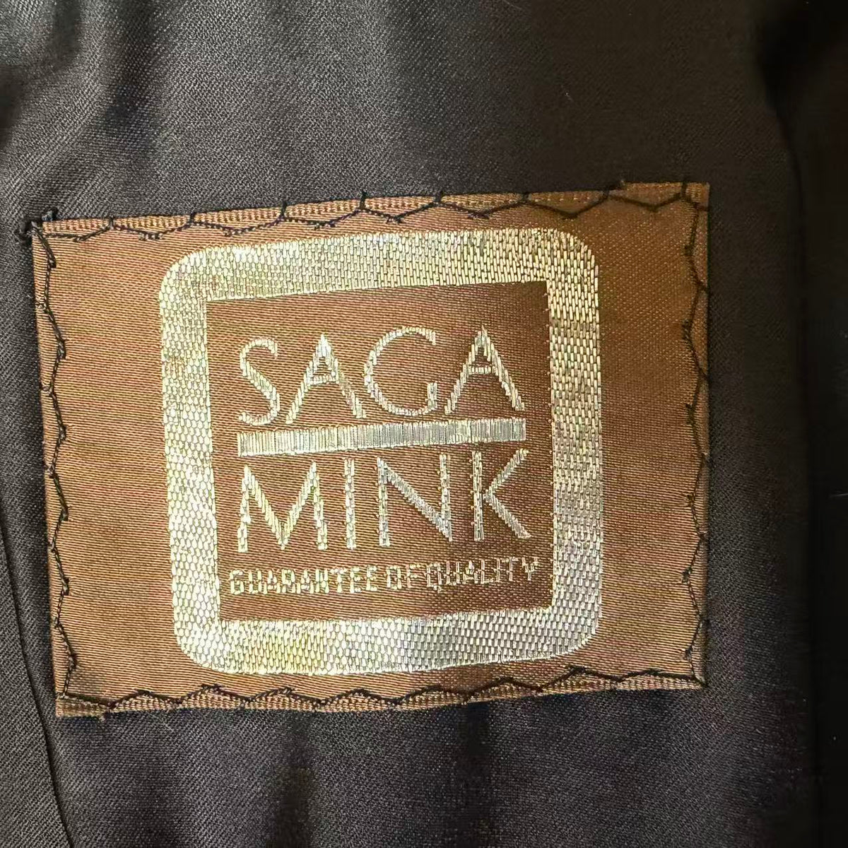 SAGA NERZ ECHT NERZ PELZ MANTEL BRAUN HALB JACKE GR S JAPAN - 26-311 image 15