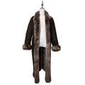 DKNY LONG SHEARLING REAL FUR COAT JACKET BROWN SIZE M FROM JAPAN image 1
