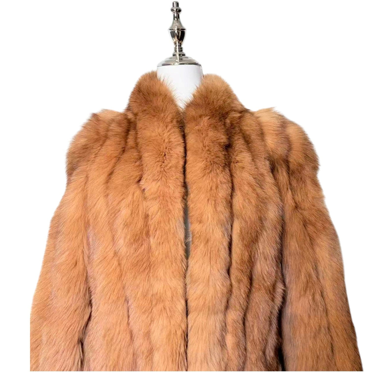 BROWN FOX REAL FUR COAT JACKET SHORT SIZE M FROM JAPAN image 7