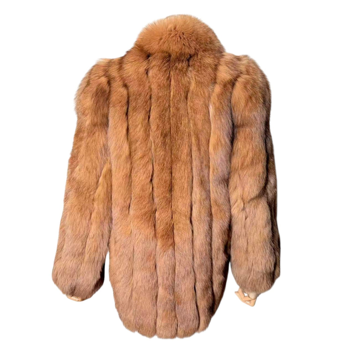 BROWN FOX REAL FUR COAT JACKET SHORT SIZE M FROM JAPAN image 11