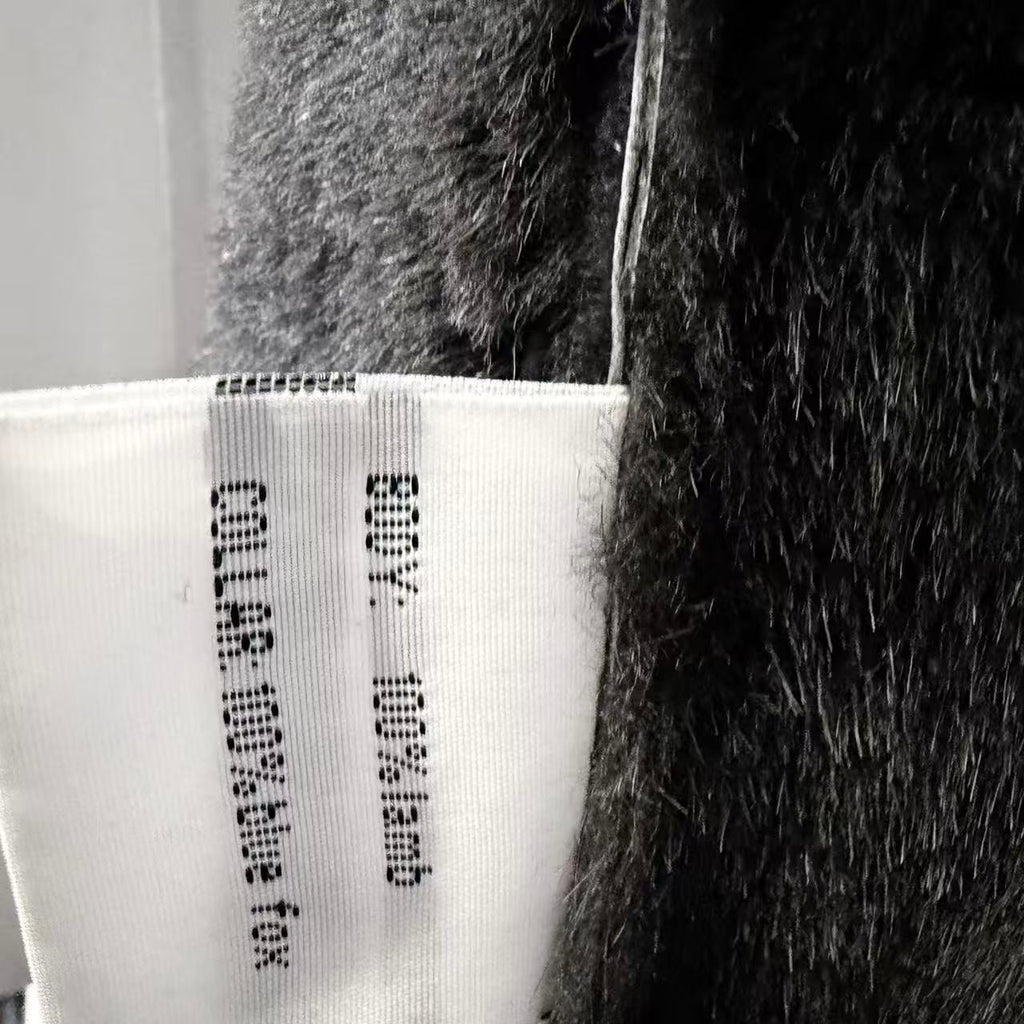 J-WHITE REAL BLUE FOX FUR TRIM LAMBSKIN COAT LONG BROWN SIZE S FROM JAPAN image 10