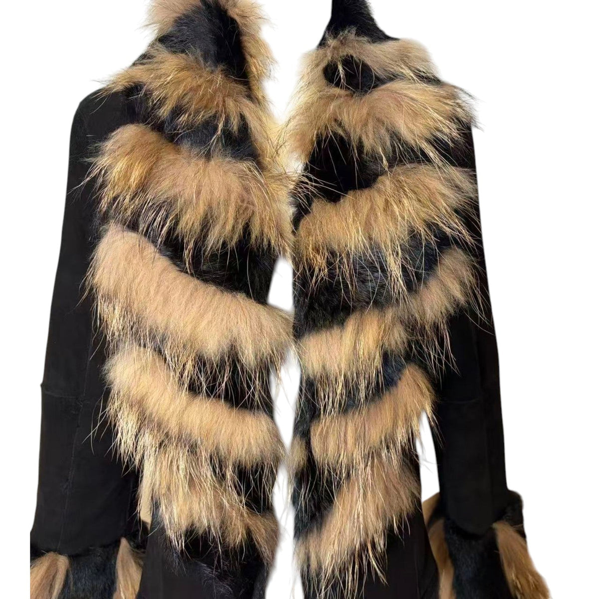 VIVAYOU Y2K REAL FUR SHEARLING JACKET COAT BLACK SIZE M FROM JAPAN image 2