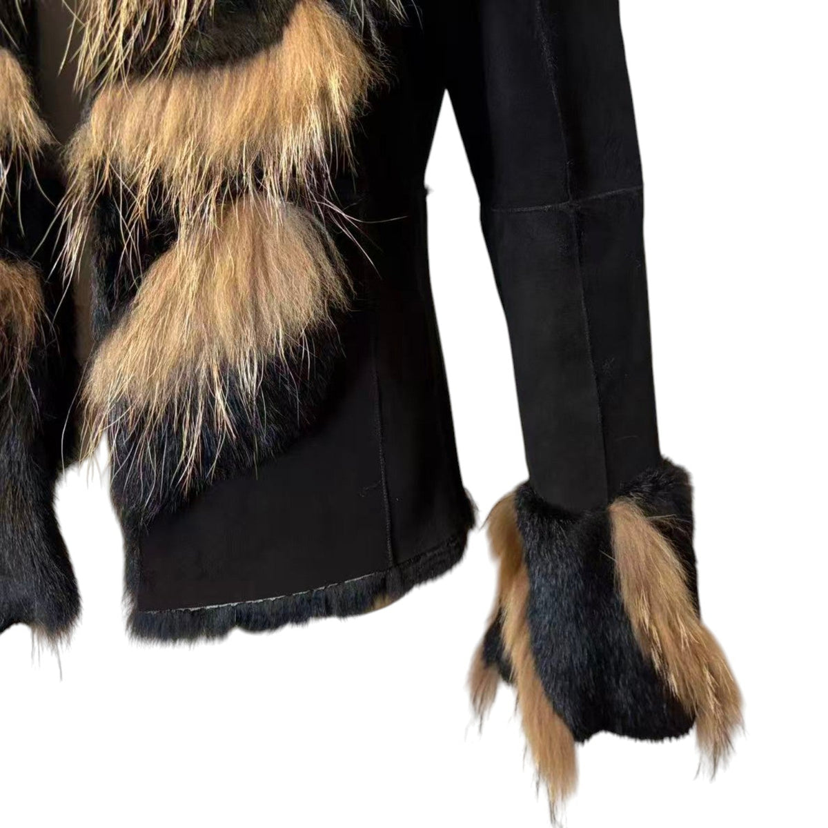 VIVAYOU Y2K REAL FUR SHEARLING JACKET COAT BLACK SIZE M FROM JAPAN image 3