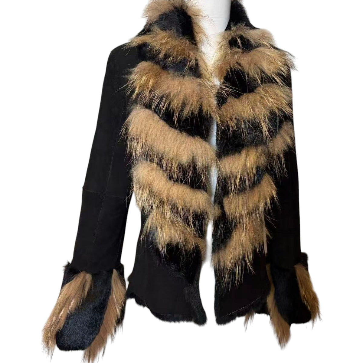 VIVAYOU Y2K REAL FUR SHEARLING JACKET COAT BLACK SIZE M FROM JAPAN image 6