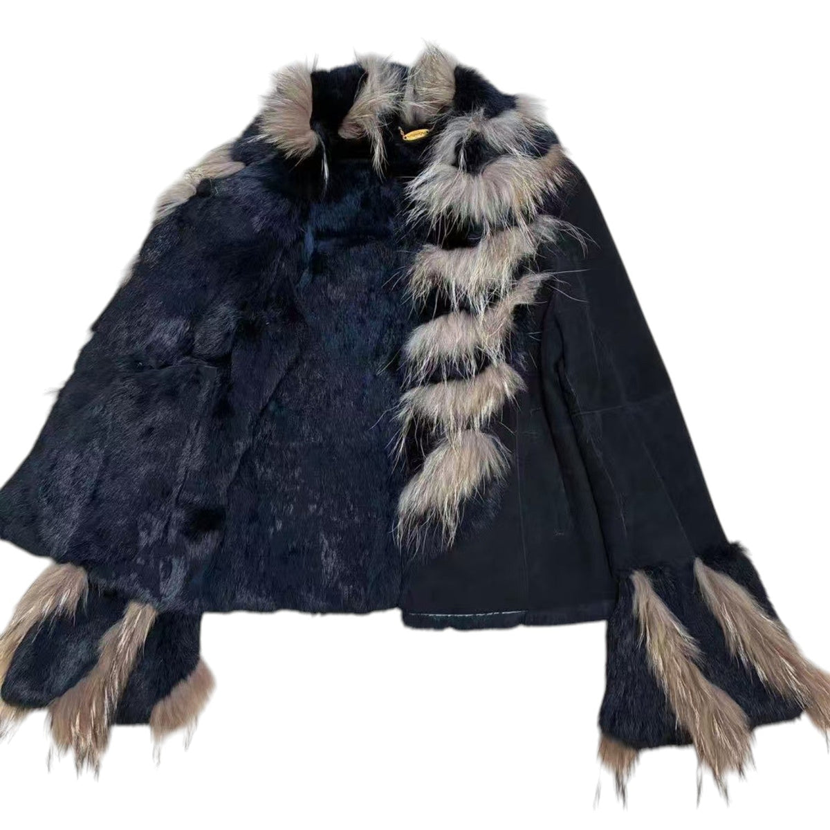 VIVAYOU Y2K REAL FUR SHEARLING JACKET COAT BLACK SIZE M FROM JAPAN image 14