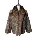 SILVER FOX REAL FUR COAT JACKET VOLUMINOUS THICK WARM SIZE M FROM JAPAN image 1