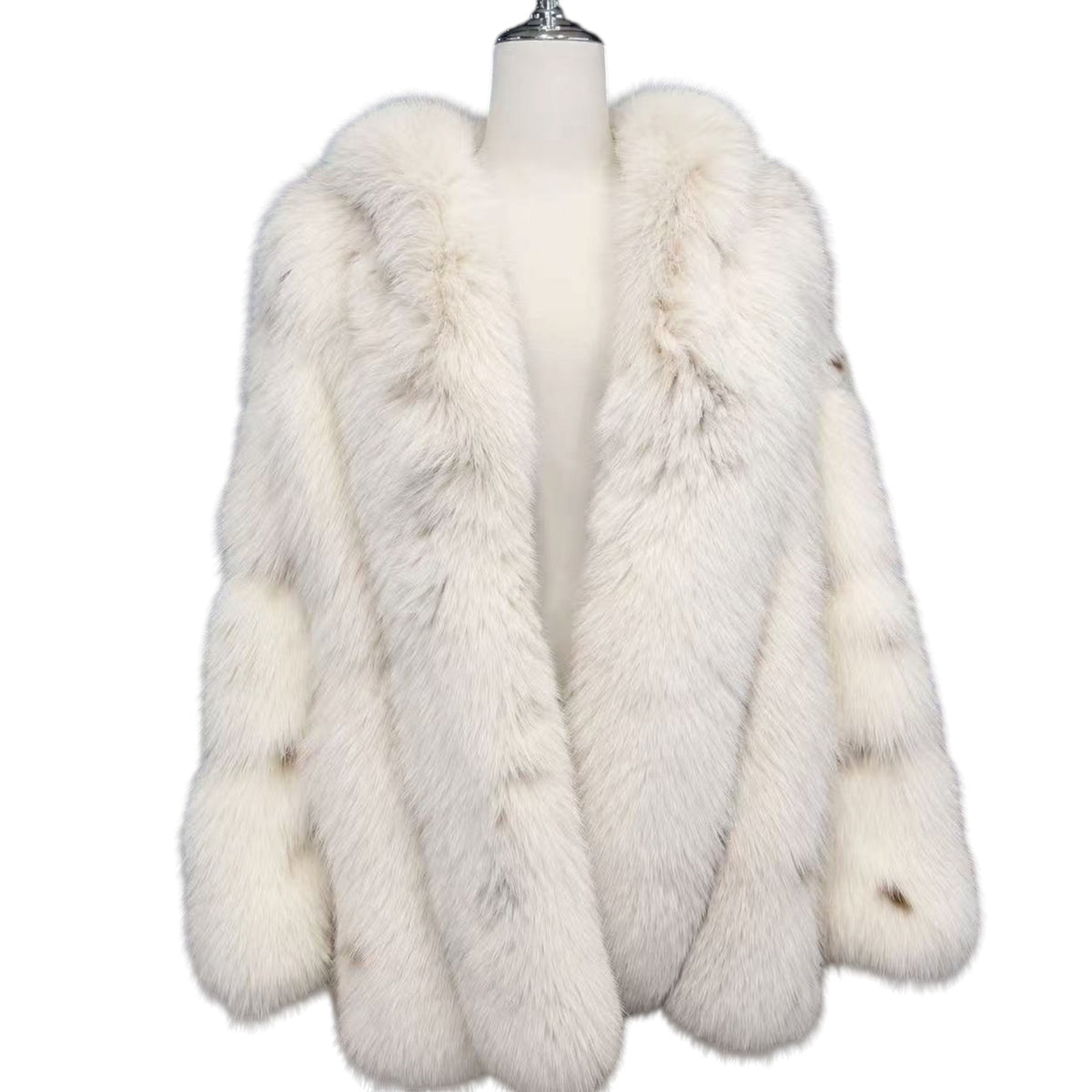 ULTRA RARE SAGA FOX GOLD REAL WHITE SPOTTED FOX FUR COAT JACKET JAPAN