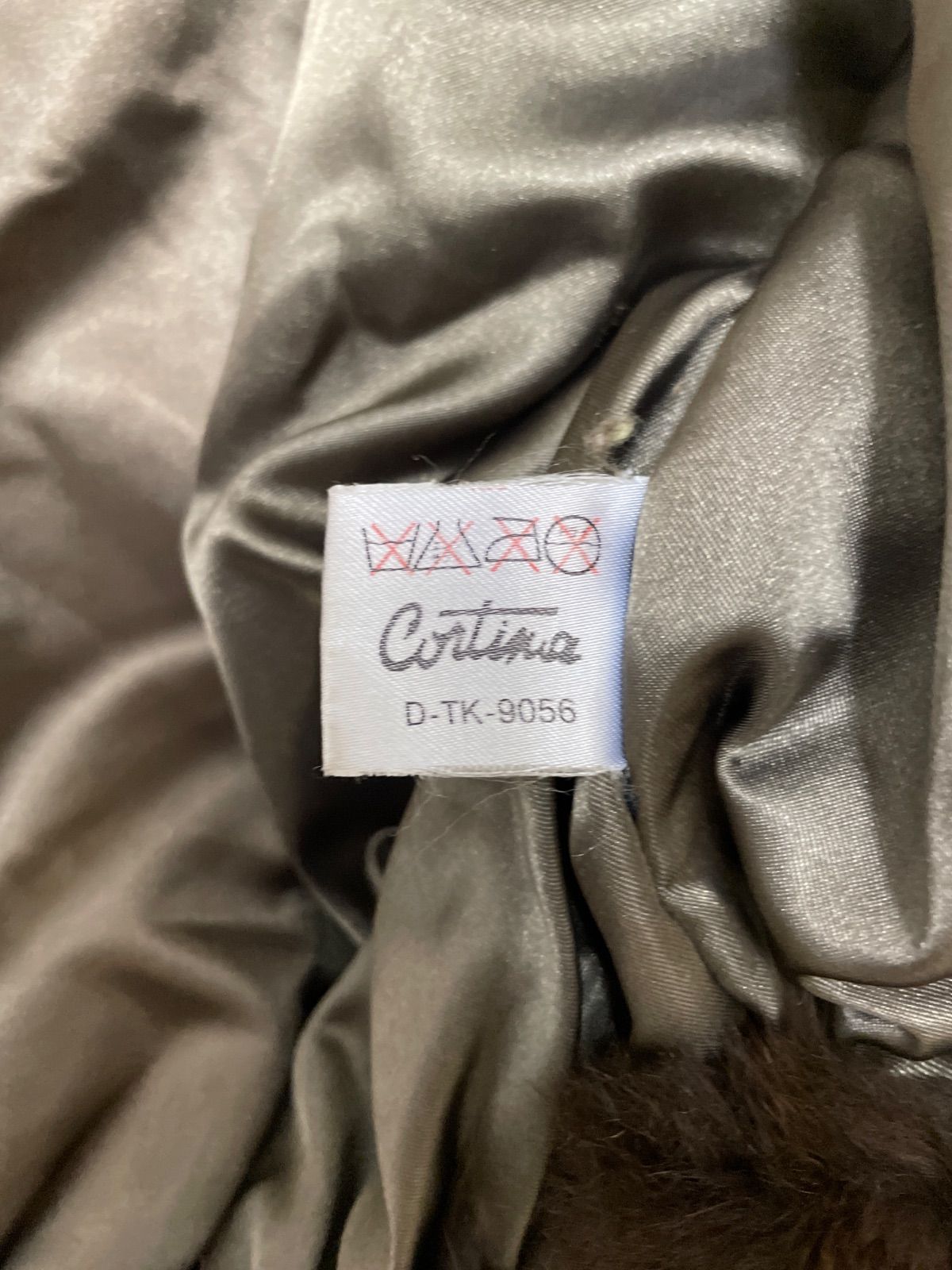 REAL FOX FUR CROPPED JACKET COAT VOLUMINOUS THICK WARM BROWN FROM JAPAN